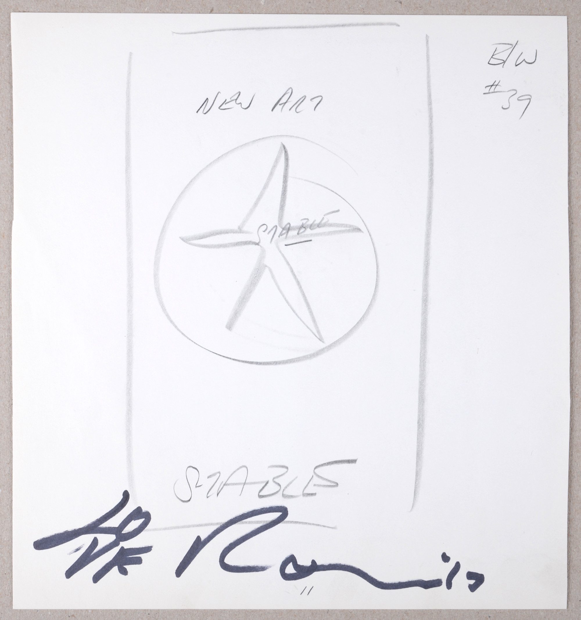 Robert Indiana : Indiana Graphics #11, 1969 - Original Double-Sided Sketch - Image 2