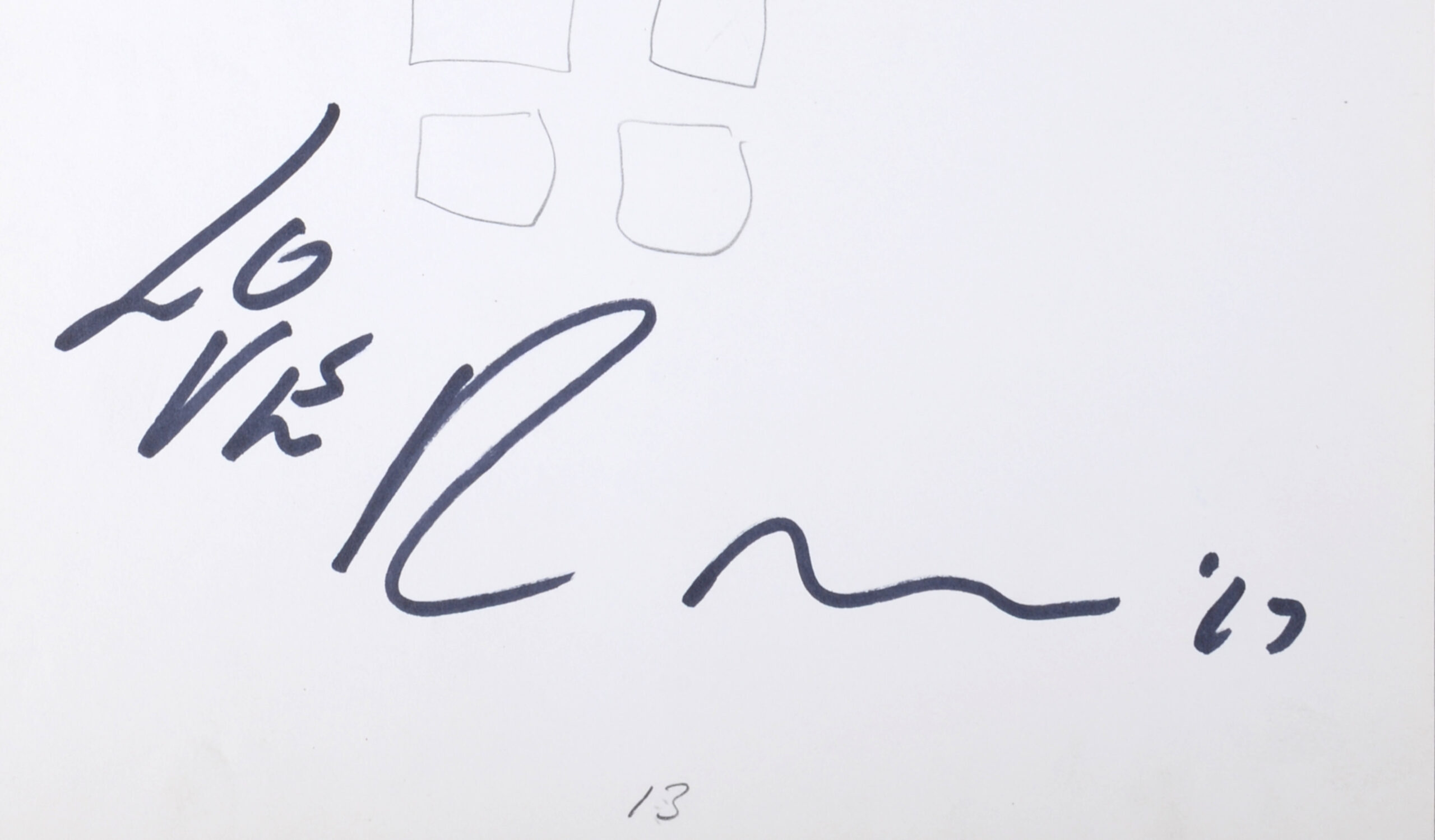 Robert Indiana : Indiana Graphics #13, 1969 - Original Double-Sided Sketch - Image 3