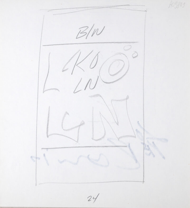 Indiana Graphics Robert Indiana : Indiana Graphics #23, 1969 - Original Double-Sided Sketch