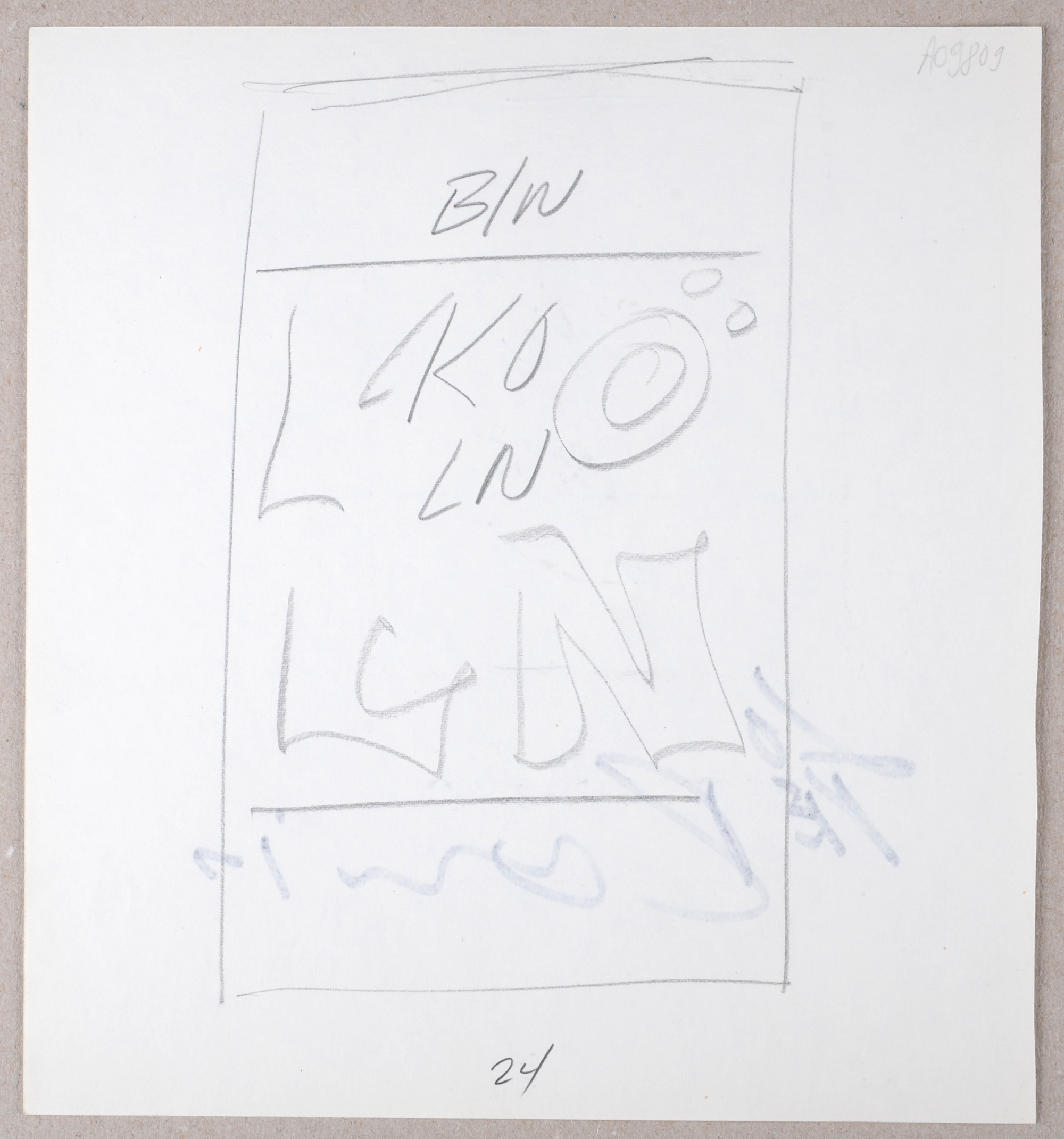 Robert Indiana : Indiana Graphics #23, 1969 - Original Double-Sided Sketch - Image 5
