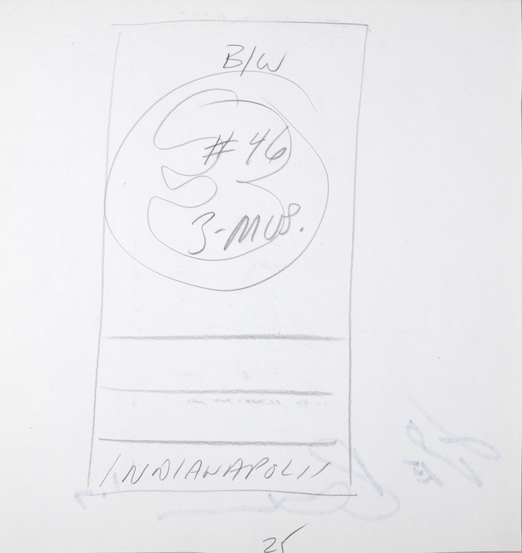 Robert Indiana : Indiana Graphics #24, 1969 - Original Double-Sided Sketch - Image 4