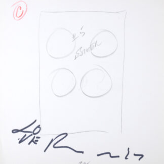 Robert Indiana : Indiana Graphics #32, 1969 - Original Double-Sided Sketch