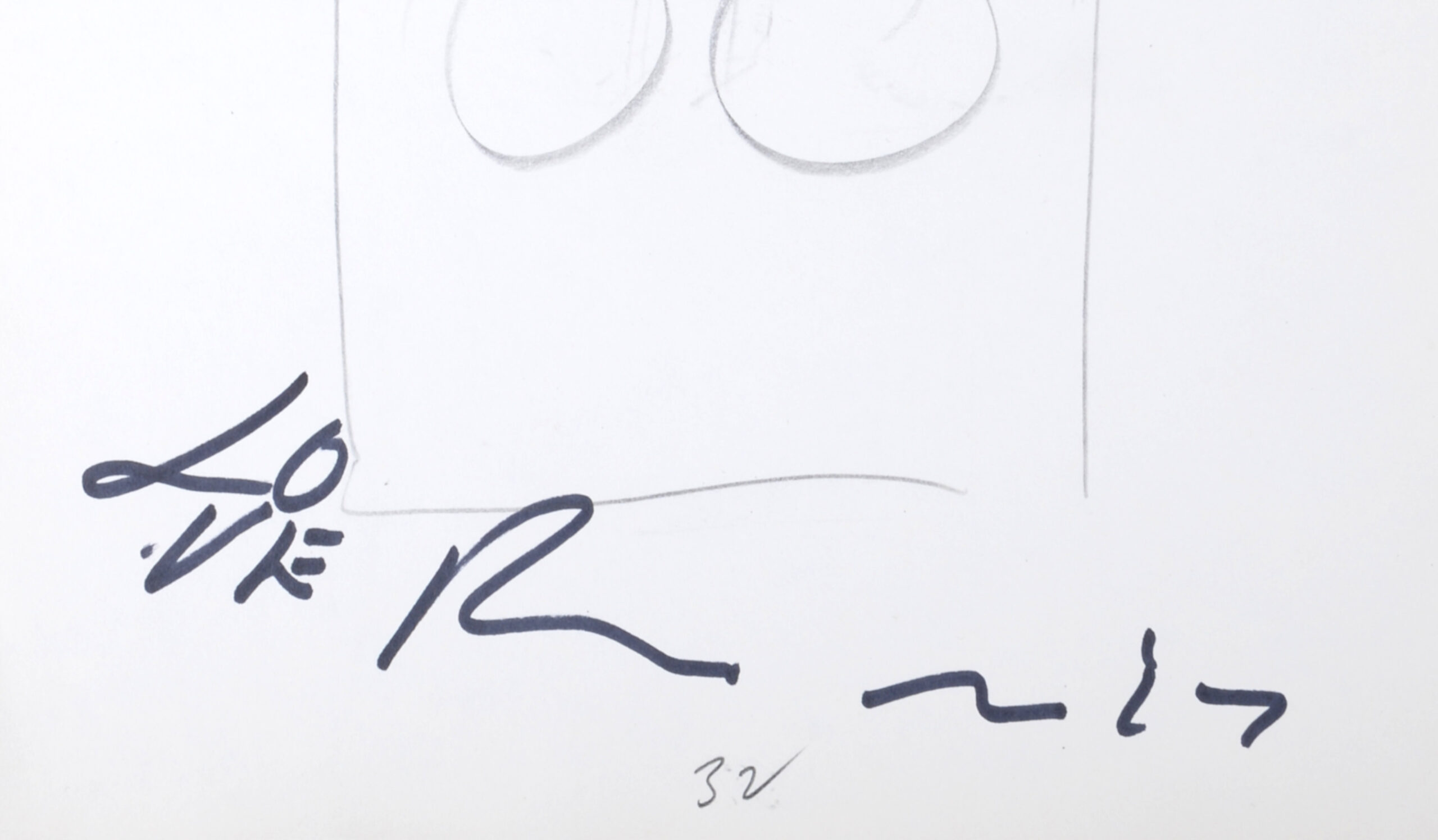 Robert Indiana : Indiana Graphics #32, 1969 - Original Double-Sided Sketch - Image 3