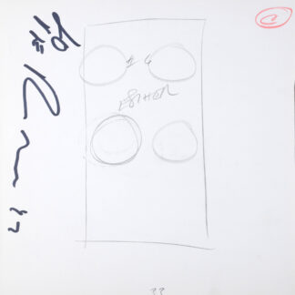 Robert Indiana : Indiana Graphics #33, 1969 - Original Double-Sided Sketch