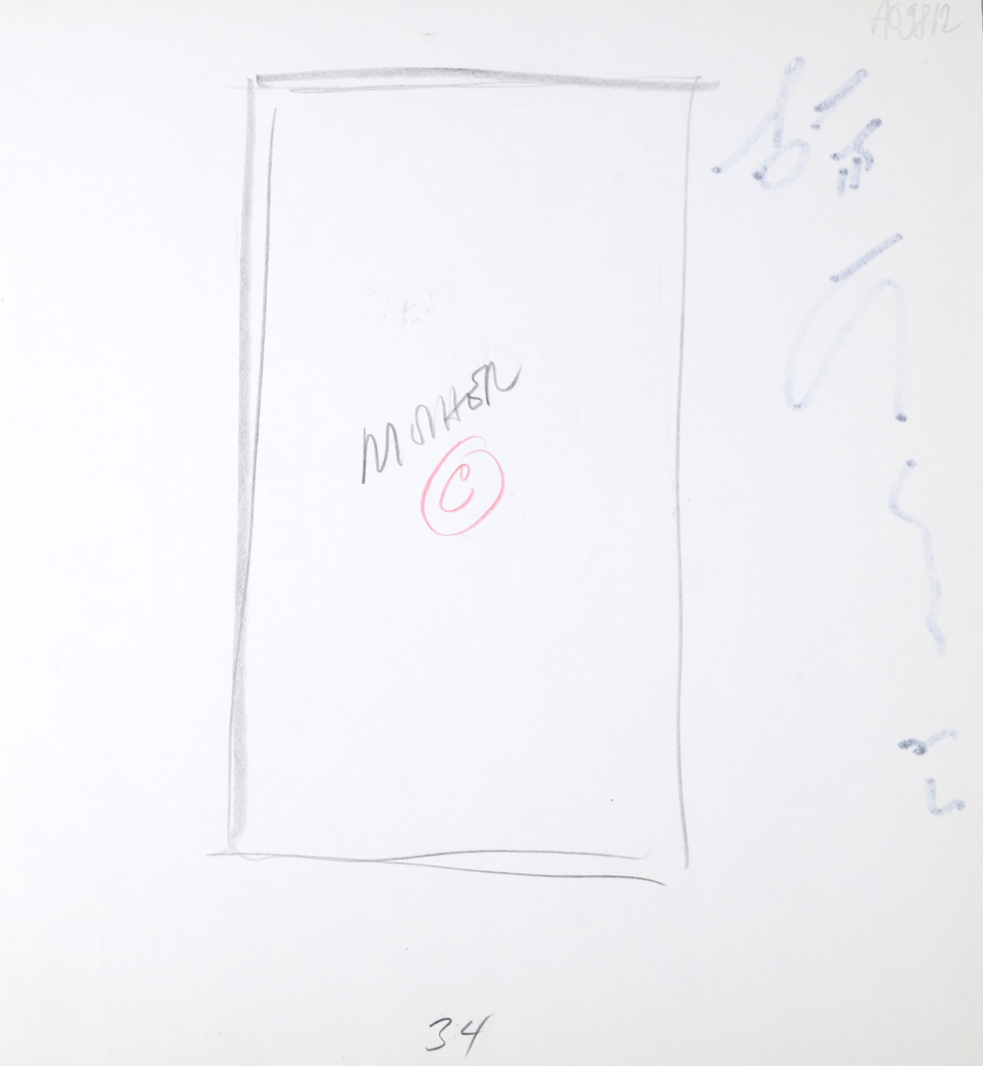 Robert Indiana : Indiana Graphics #33, 1969 - Original Double-Sided Sketch - Image 4