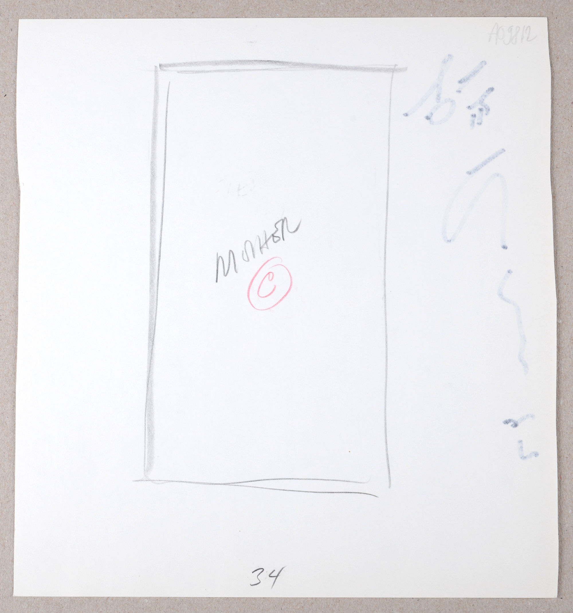 Robert Indiana : Indiana Graphics #33, 1969 - Original Double-Sided Sketch - Image 5