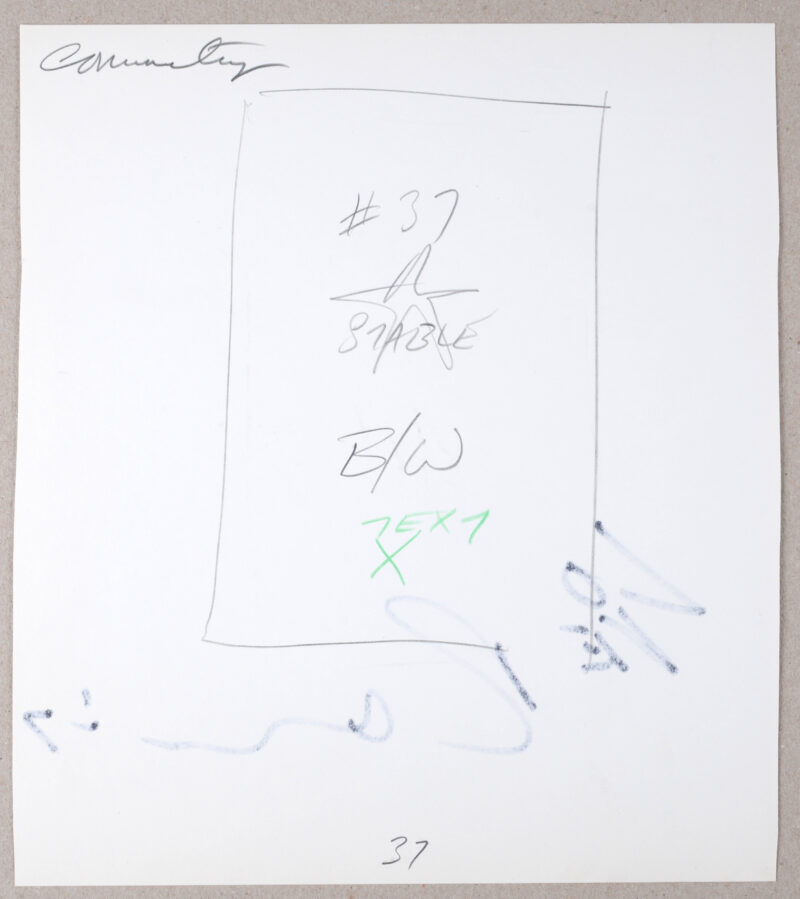 Indiana Graphics Robert Indiana : Indiana Graphics #38, 1969 - Original Double-Sided Sketch
