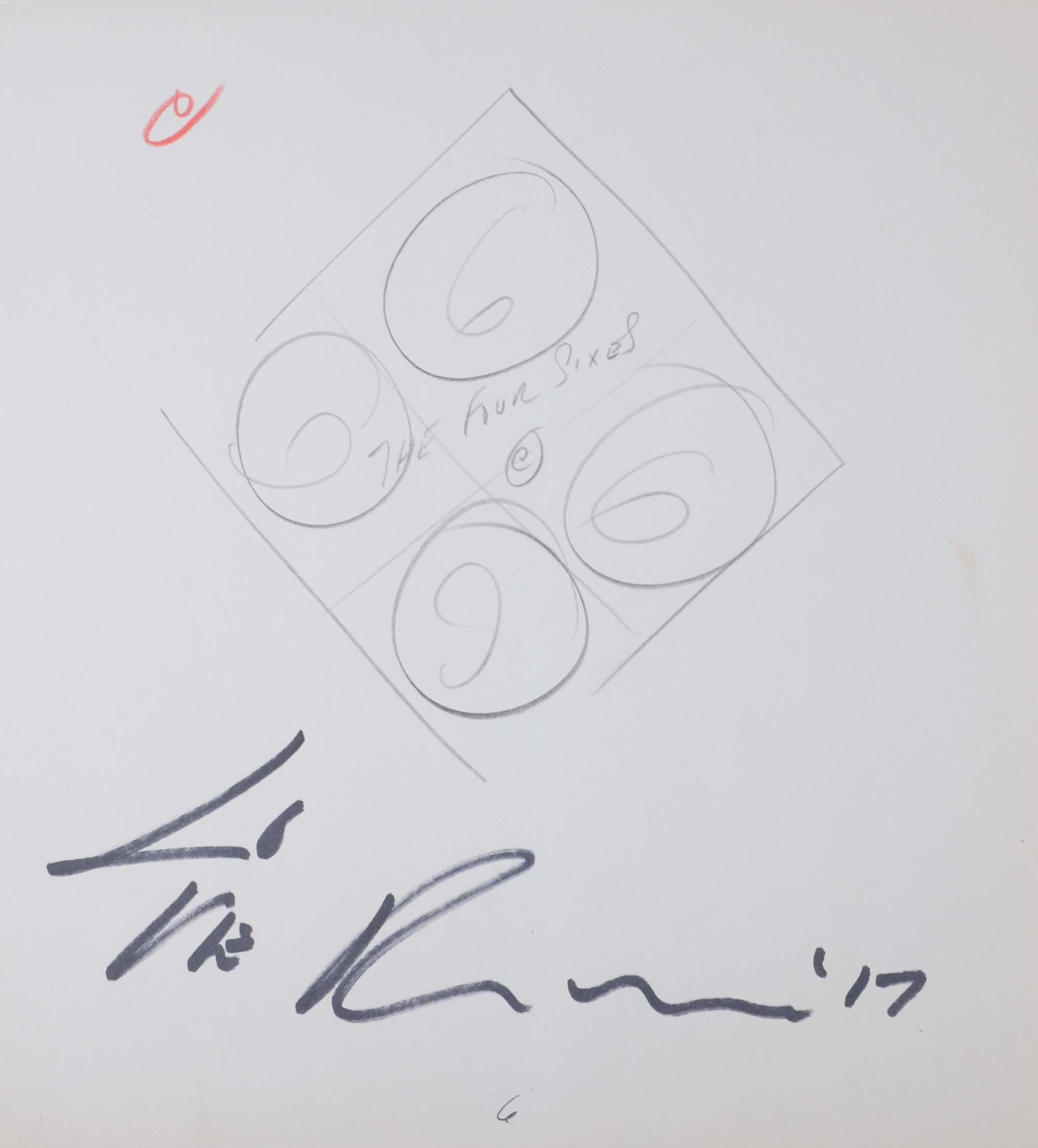 Robert Indiana : Indiana Graphics #6, 1969 - Original Double-Sided Sketch