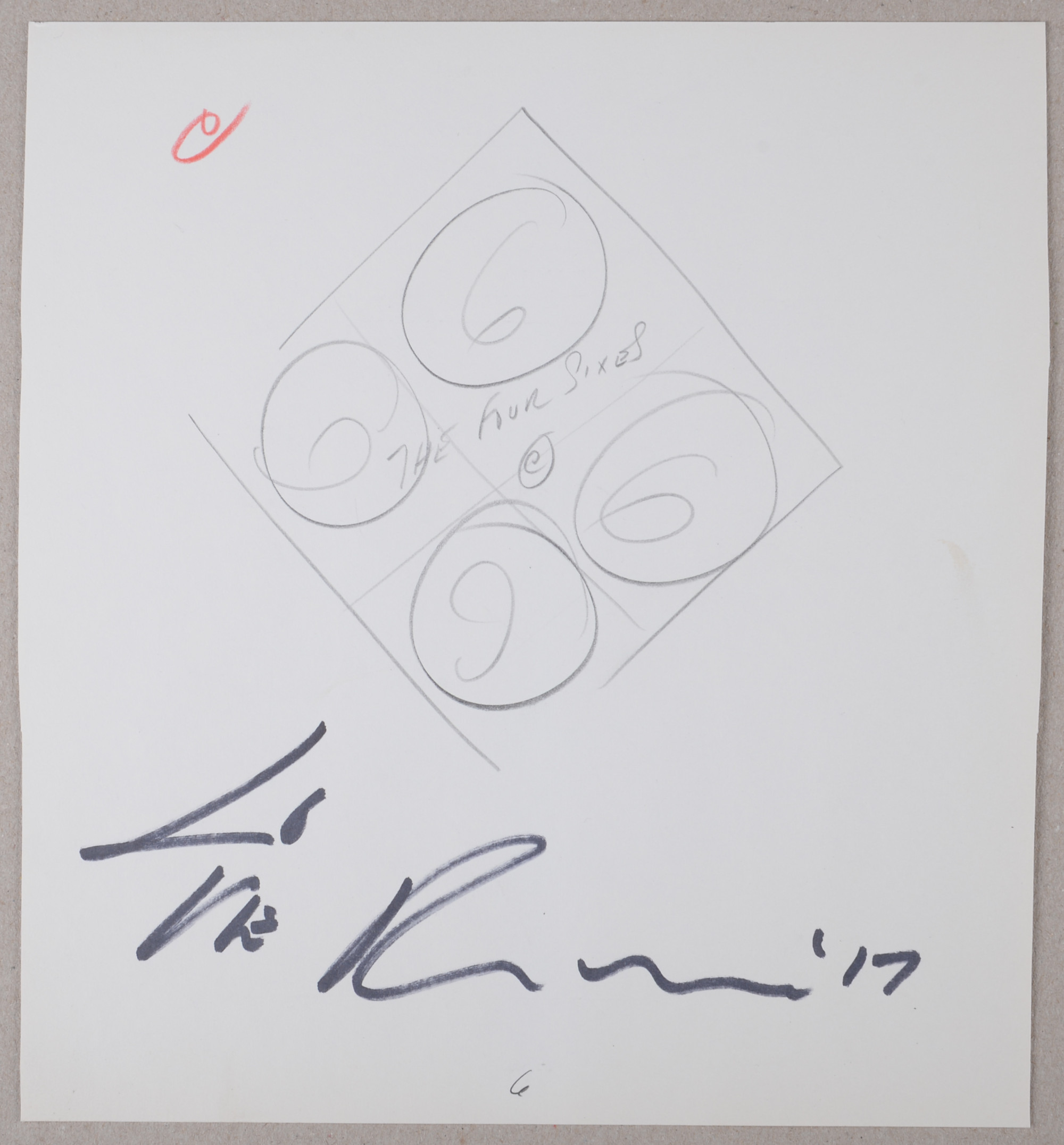 Robert Indiana : Indiana Graphics #6, 1969 - Original Double-Sided Sketch - Image 2