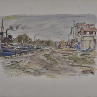 Walter Rudolf Mumprecht (1918-2019)

Paris - St. Denis, 1952 (watercoloured)

Lithograph on paper, watercoloured;

Hand signed and dated 1952 - Titled "Essai d artiste Paris - St. Denis 52"
