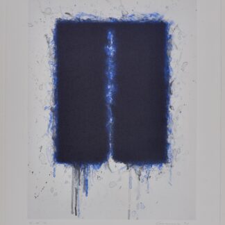 Bernd Berner : Flächenraum Störung Blau, 1991- Signée à la main