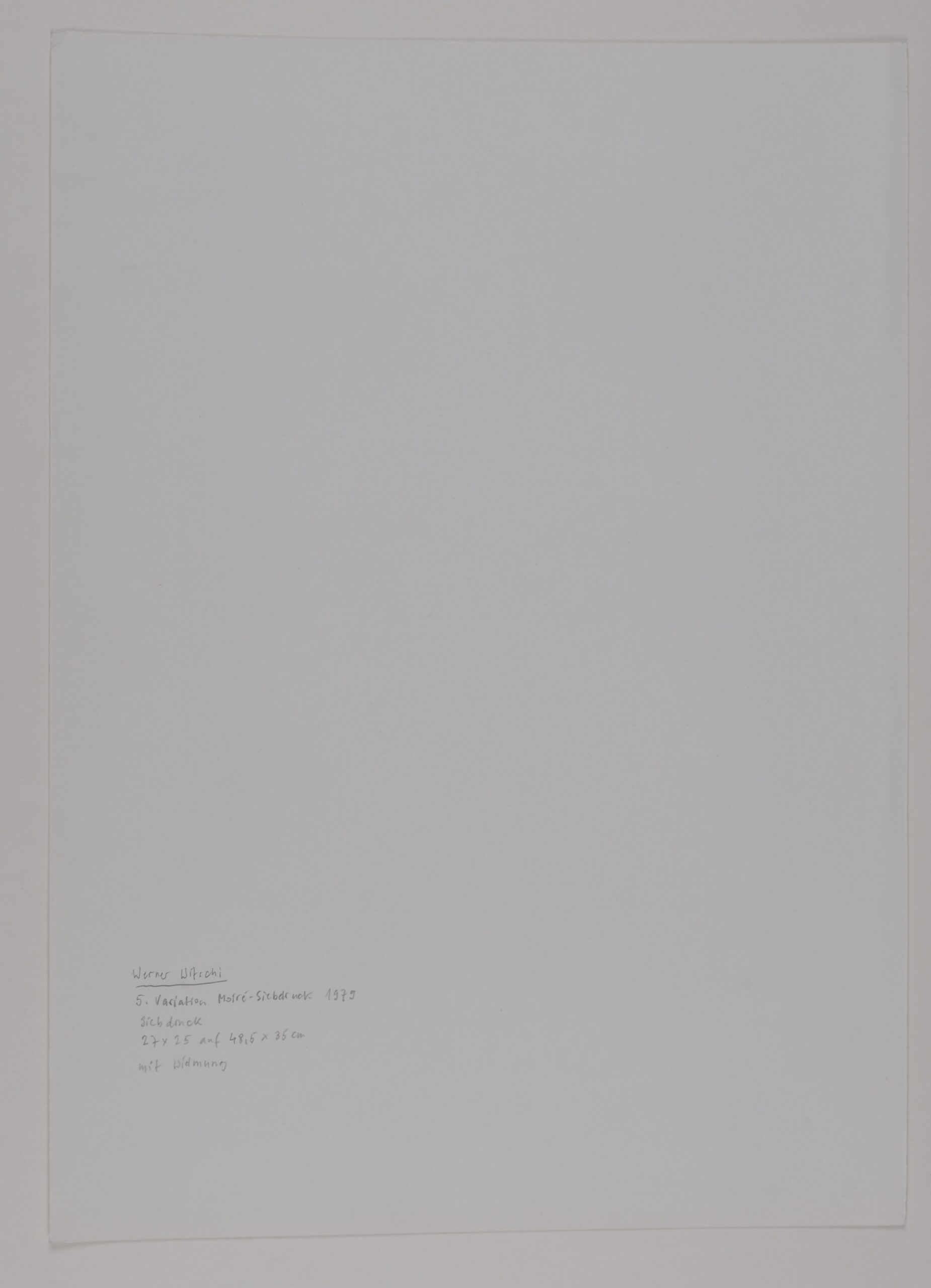 Werner Witschi : 5 Variation Moiré-Siebdruck, 1979 - Hand-signed - Image 6