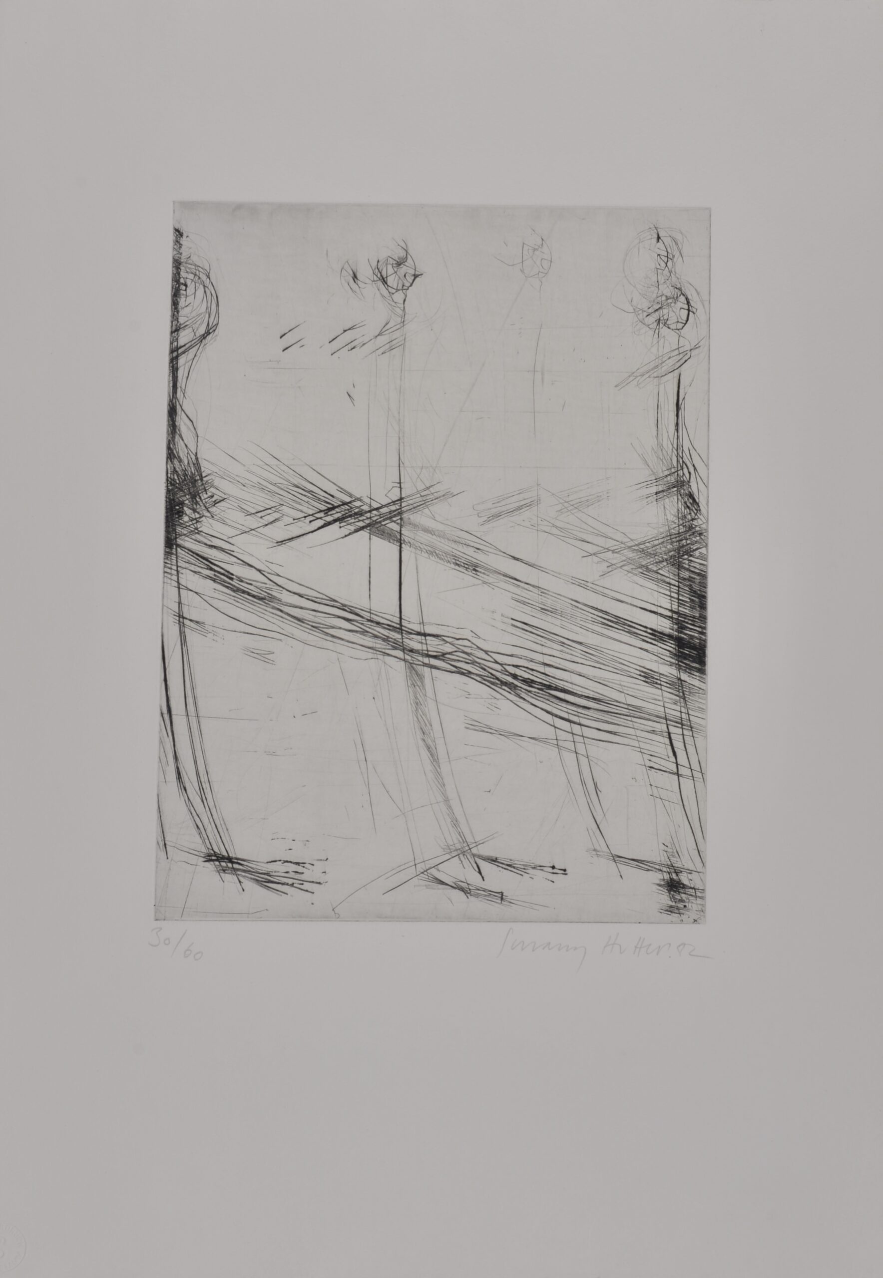 Schang Hutter (1934-2021) :
Untitled, circa 1992
Hand signed lithograph on BFK Rives paper
Hand-signed and numbered 30/60 lower left.