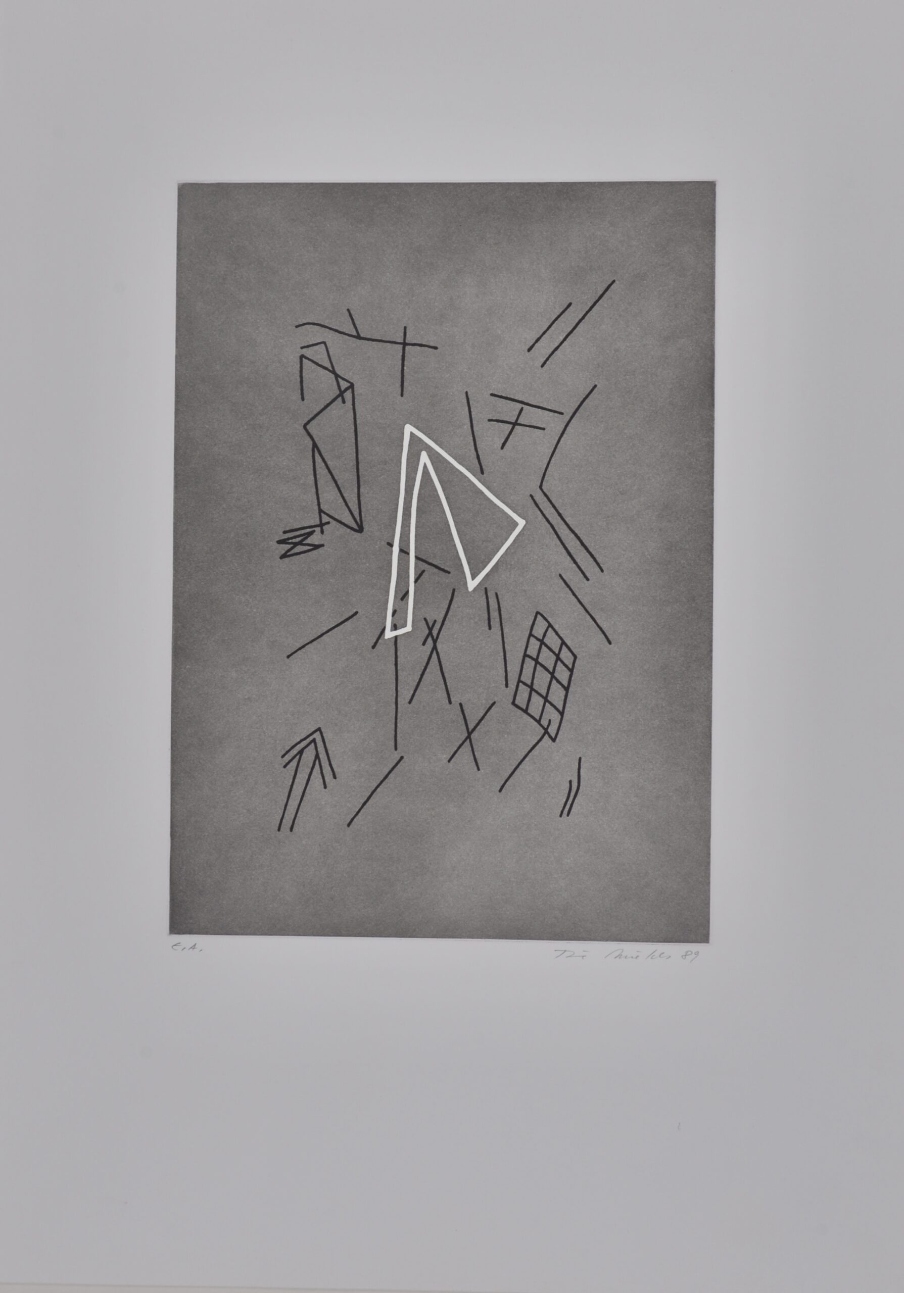 Rune Mields (1935): Untitled, 1989 - Hand signed - Image 2