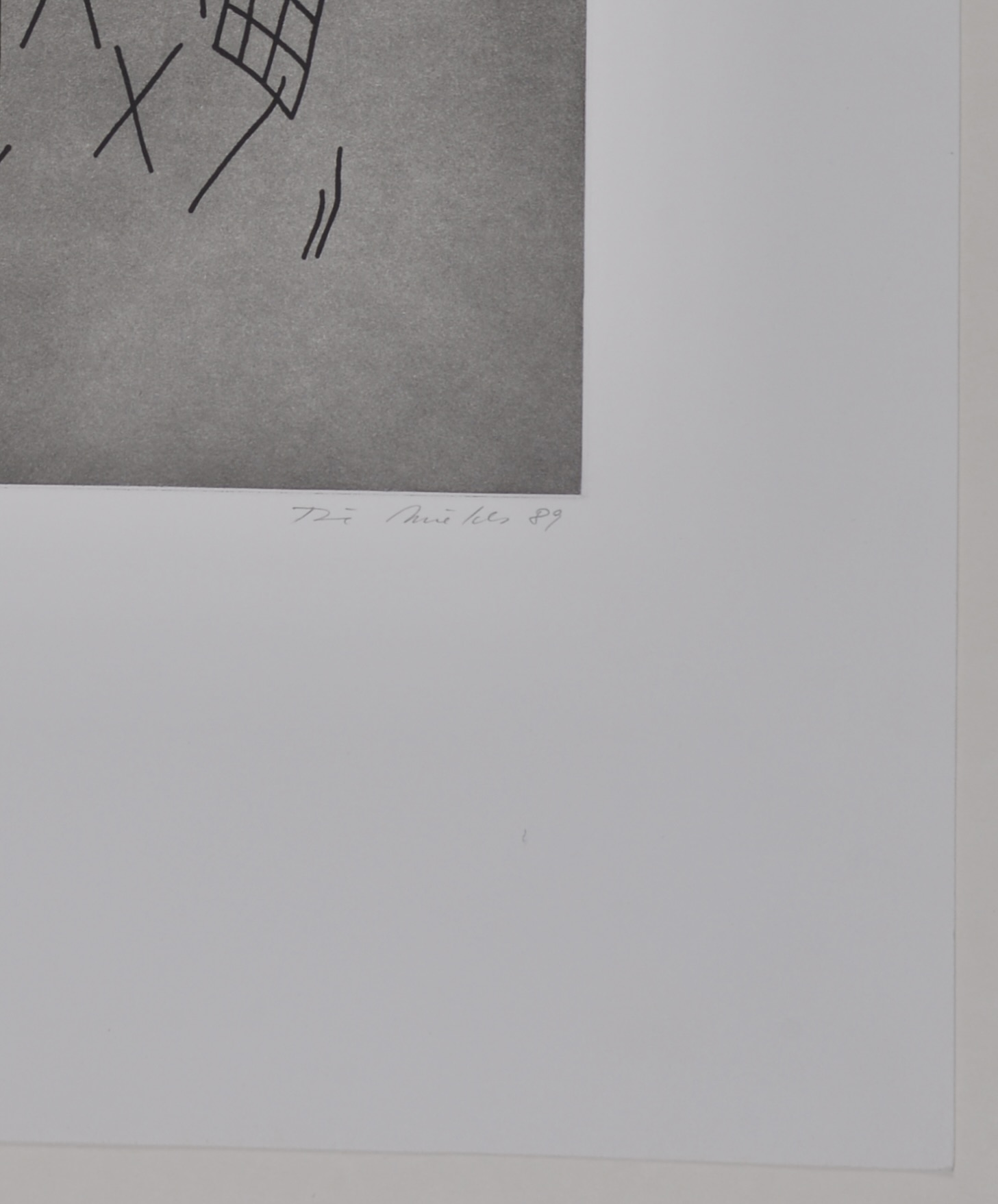 Rune Mields (1935): Untitled, 1989 - Hand signed - Image 3