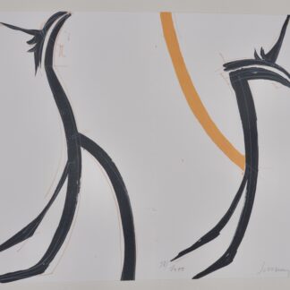 Schang Hutter (1934-2021) :
Untitled, circa 1995
Hand signed lithograph on BFK Rives paper
Hand-signed and numbered 98/1000 lower left.