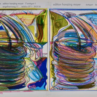 Dieter Roth (1930-1998) Blau & Gelb, 1974 Color lithograph.  From the edition of 1000 Hand signed  upper left and numbered 598/1000