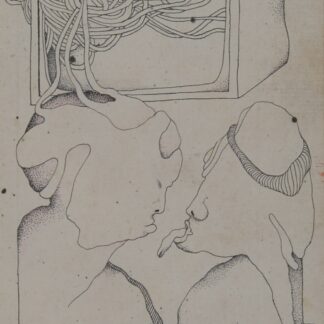 Franz Anatol Wyss (né en 1940)<br>Encre et rehauts de couleur sur papier, 1969,<br>signée et datée à la main (1969).