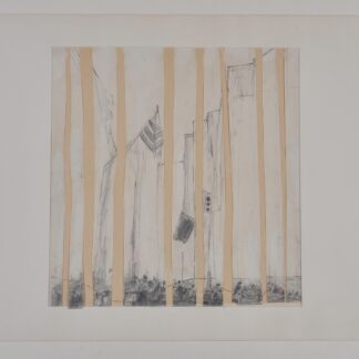 Heidi Widmer (1941) New York, 1969 Technique mixte : collage avec graphite et feutre sur papier Signée à la main et titrée « New York »