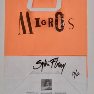 Sylvie Fleury (1961) Migros bag, 1994 Color screenprint and pins From the limited edition of 150 Hand signed and numbered 89/150