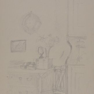 Ernst Morgenthaler (1887–1962)<br>Dessin original au graphite sur papier, vers 1930, signé au tampon en bas à droite. 