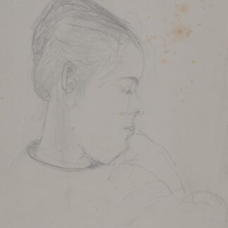 Ernst Morgenthaler (1887–1962)<br>Sacha, 1926<br>Dessin original au graphite sur papier, signé, titré et daté à la main en bas de la feuille.