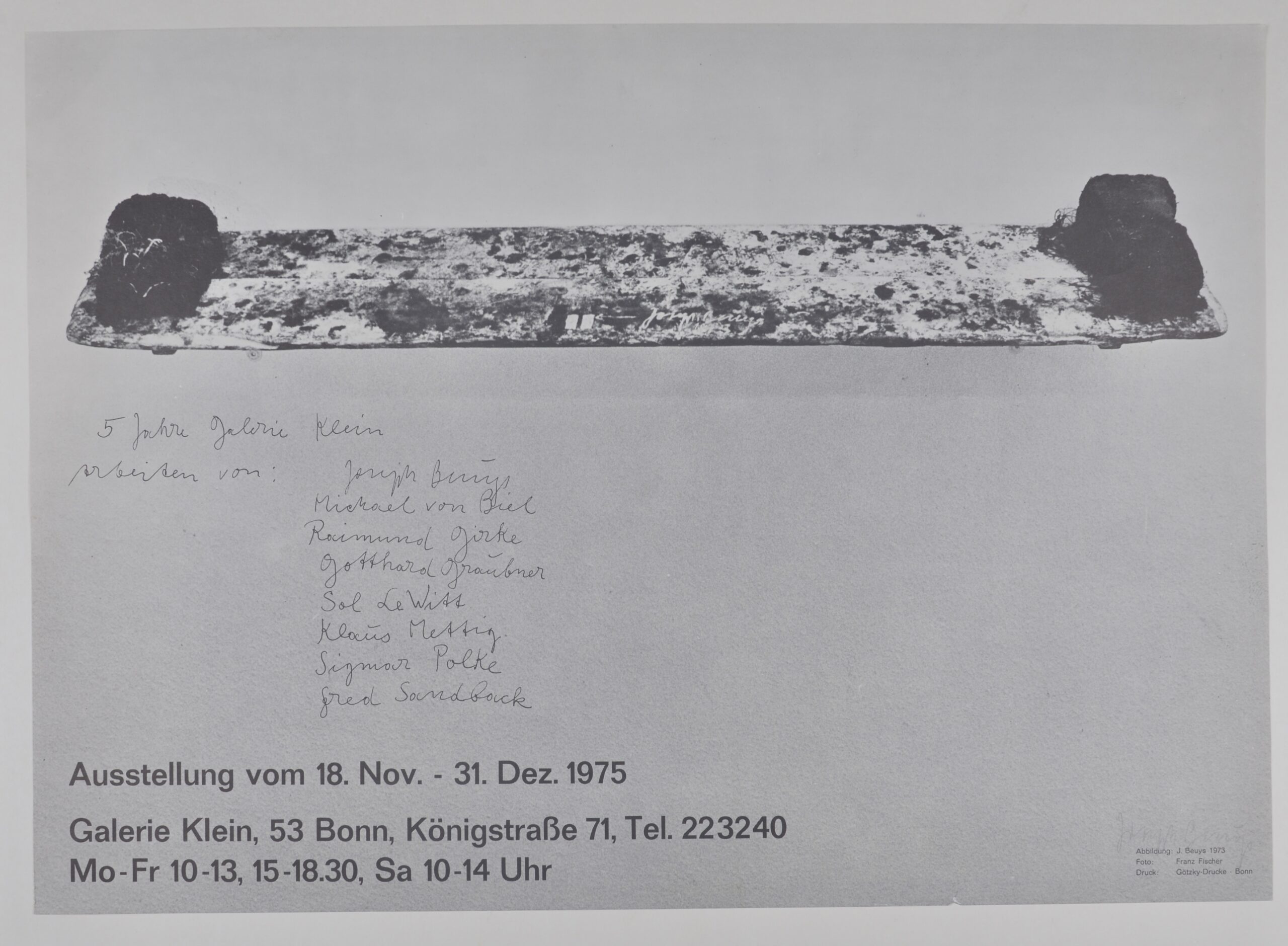 Joseph Beuys : 5 Jahre Galerie Klein, 1975 – Image 4