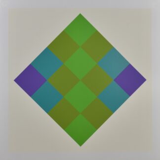 Hugo Dietz (1930–1973)<br>Domberger Portfolio n° 1 (1973)<br>Sérigraphie en couleurs sur papier beaux-arts épais. Issue de l’édition non signée de 50 exemplaires. Bel exemple d’une œuvre appartenant au mouvement de l’Abstraction géométrique / Art concret des années 1970.