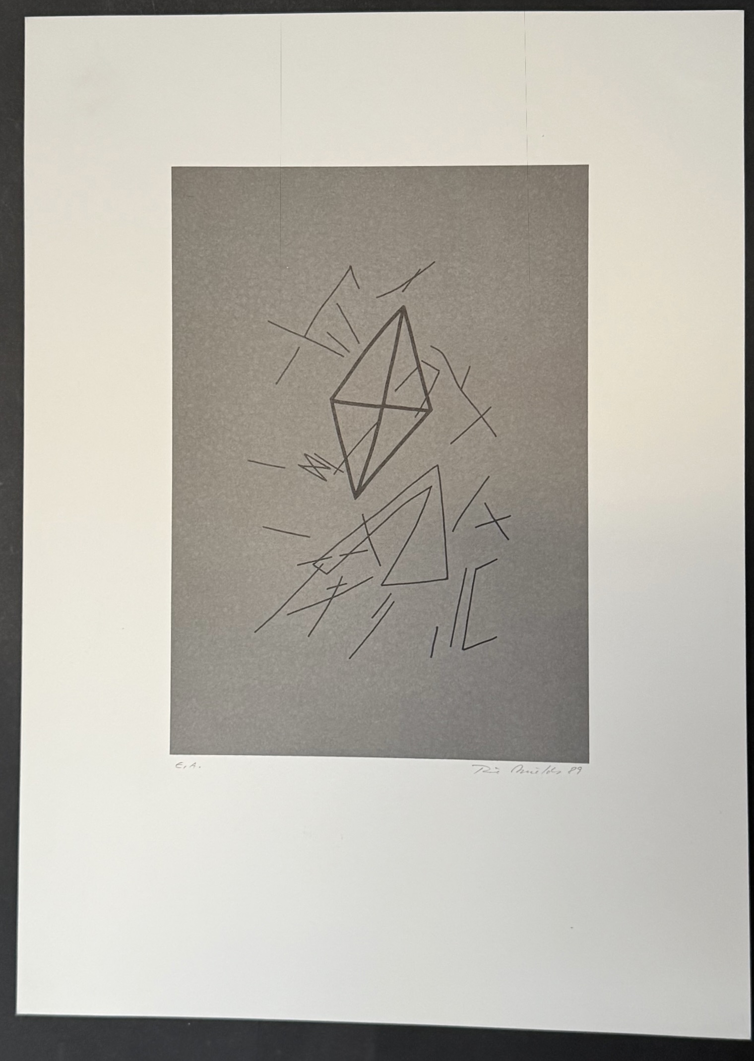 Rune Mields (1935): Untitled, 1989 - Hand signed - Image 5