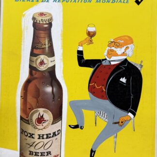 P. Mauduit (XX) Kronembourg, C. 1950 Original advertising mock-up for the Kronembourg brand Hand signed by the artist