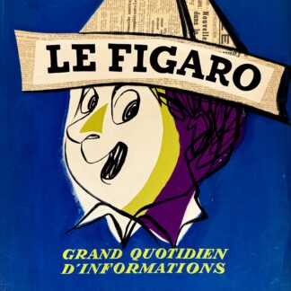 P. Mauduit (XX)
Le Figaro, C. 1950

Original advertising mock-up for the Le Figaro Newspaper brand

Hand signed by the artist