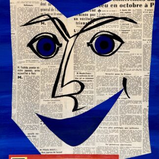 P. Mauduit (XX) France Soir, C. 1950 Original advertising mock-up for the France Soir brand Hand signed by the artist