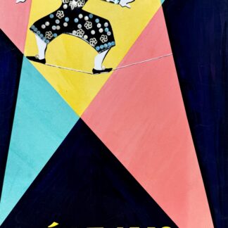 P. Mauduit (XX) Medrano Circus, C. 1950 Original advertising mock-up for the Medrano Circus brand Hand signed by the artist