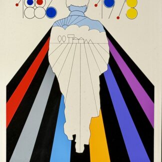 Yaacov Agam b.1928 David Ben Gurion, 1985 Original screenprint on paper, Agamograph Hand signed and Numbered 16/540