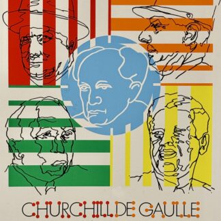 Yaacov Agam b.1928 David Ben Gurion, 1985 Original screenprint on paper, Agamograph Hand signed and Numbered 16/540