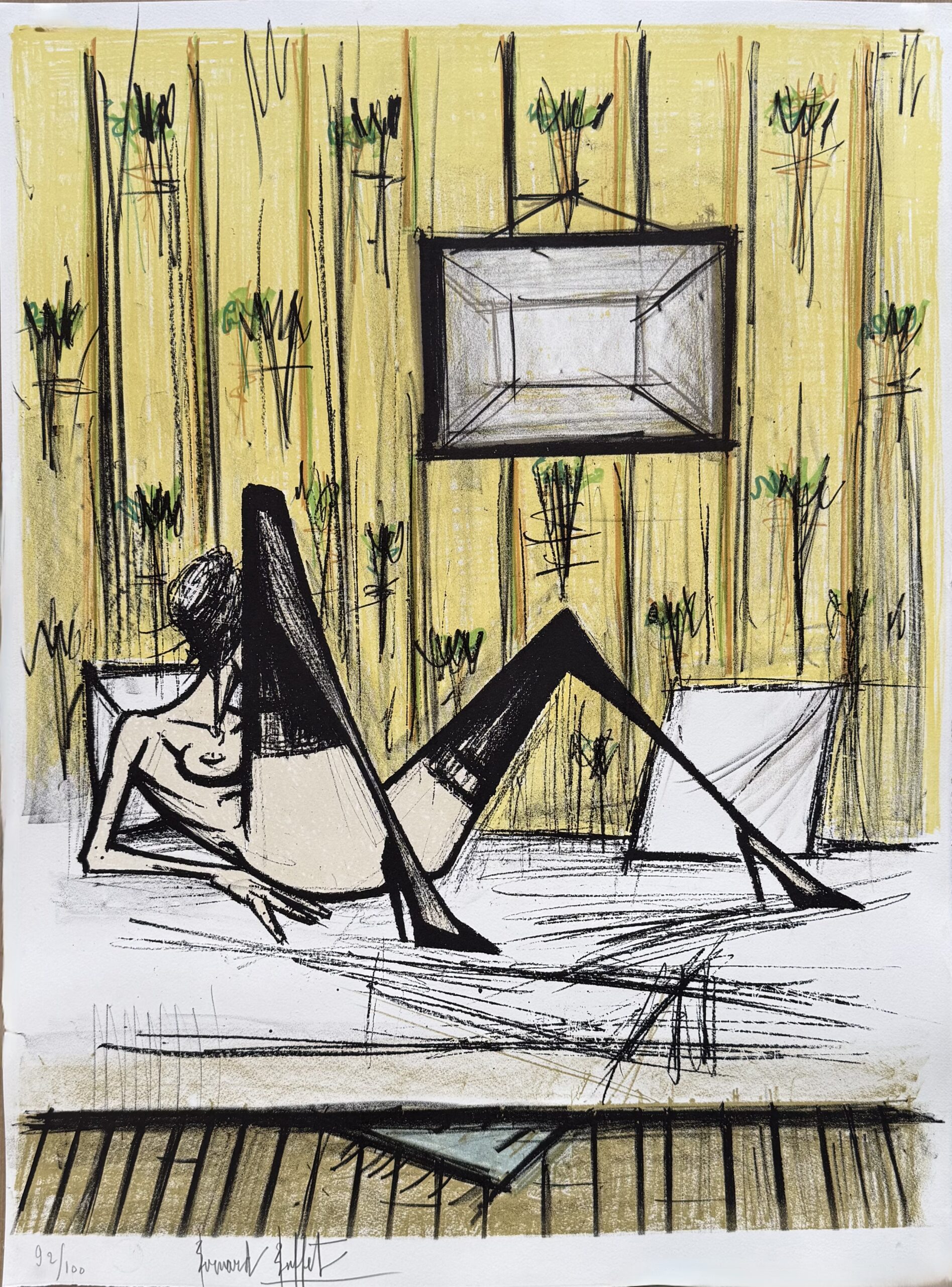 Bernard Buffet : Jeux De Dames, 1979 - Hand-signed - Image 3