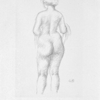 Aristide Maillol Femme Nue de dos tenant une echarpe, 1924