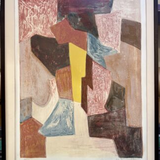 Serge Poliakoff Composition rouge, carmin et jaune, 1958 Colour Lithograph on B.F.K. paper. Signed by the artist in pencil "Serge Poliakoff" at lower right, numbered "87/125" at le