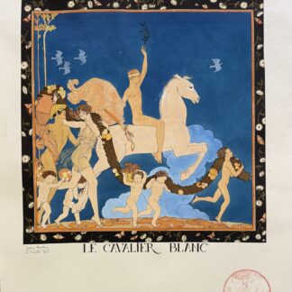Georges Barbier - Le Cavalier Blanc, 1917 (Hand-Signed)