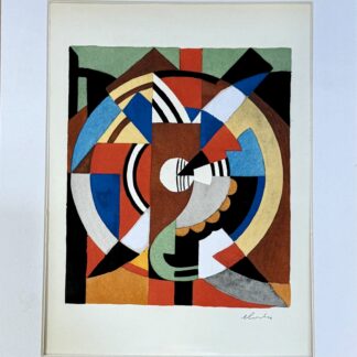 Auguste Herbin (After) Composition cubiste, 1929 Jacomet process print (pochoir) on vélin paper, after Herbin’s Aquarelle, published in L’Art Cubiste, 1929.