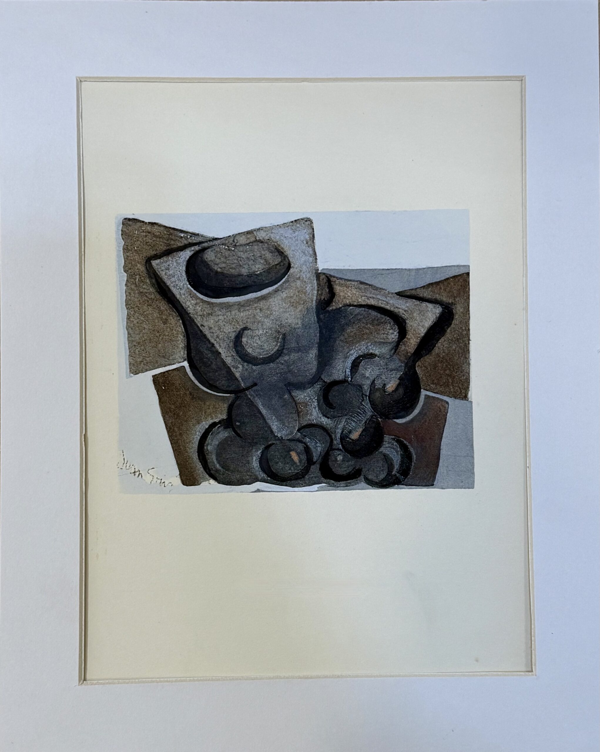 Juan Gris (After) Composition cubiste, 1929 Jacomet process print (pochoir) on vélin paper, after Gris’s Aquarelle, published in L’Art Cubiste, 1929.