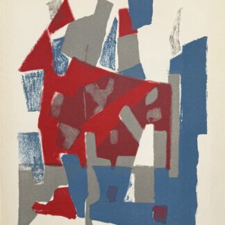 Georges Carrey : Abstract Composition, 1953 - Hand-signed