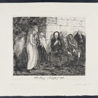 Louis Jou – Les Otages, 1915 (signé à la main)<br><br>