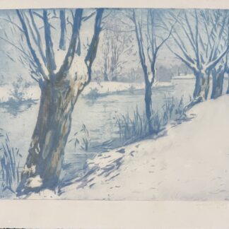 Manuel Robbe : La Neige, 1901 (signée à la main)<br><br>