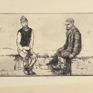 Claudius Denis : Deux prisonniers civils Russes, 1915 (Hand Signed)