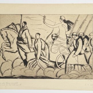 Edouard Benito : Gloire à notre France, 1915 (Hand Signed)