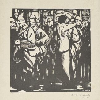 Edouard Benito Le Départ, 1915 (Hand Signed)