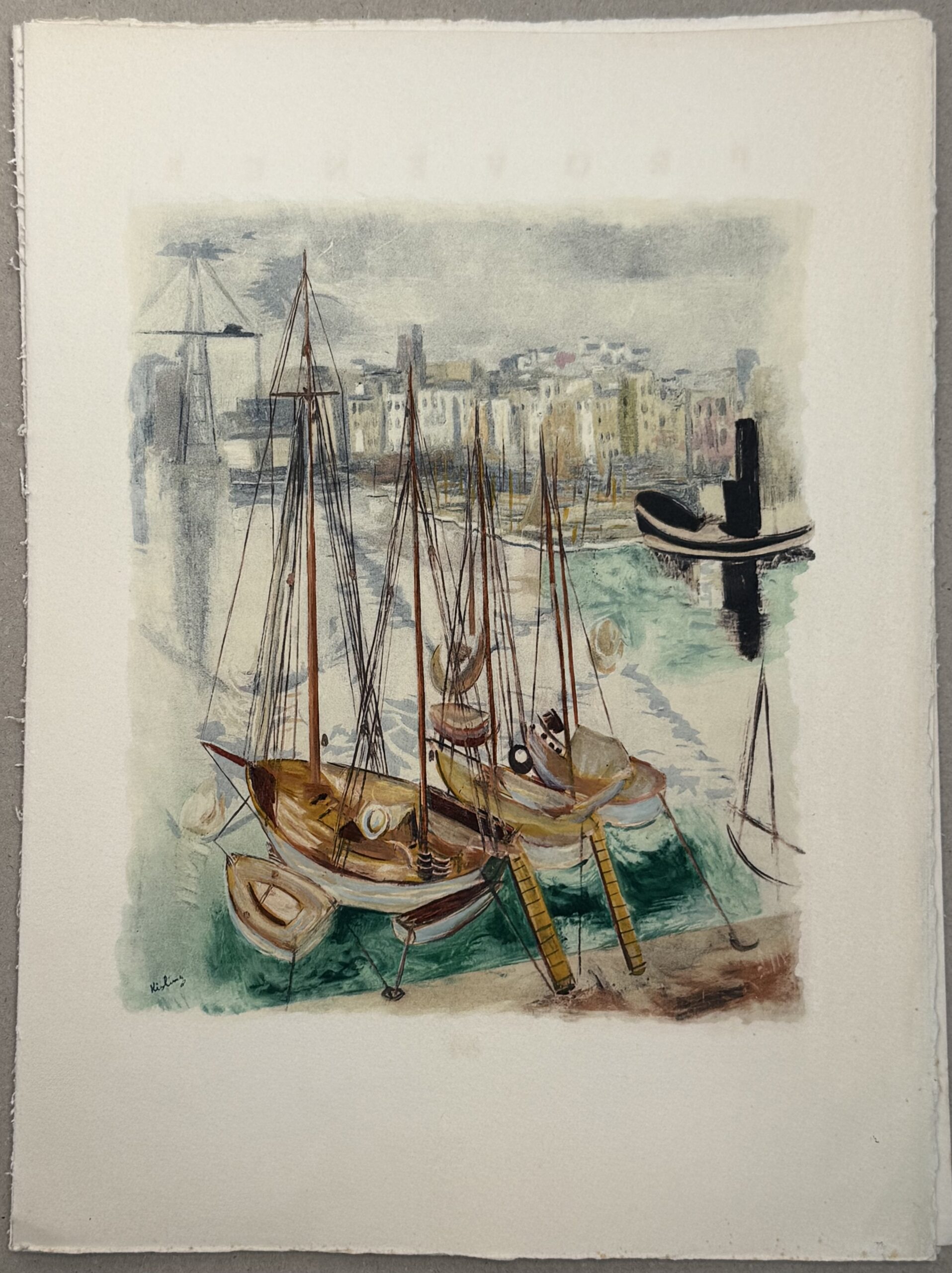 Moïse Kisling, Le Port de Marseille, c. 1954 - Image 2