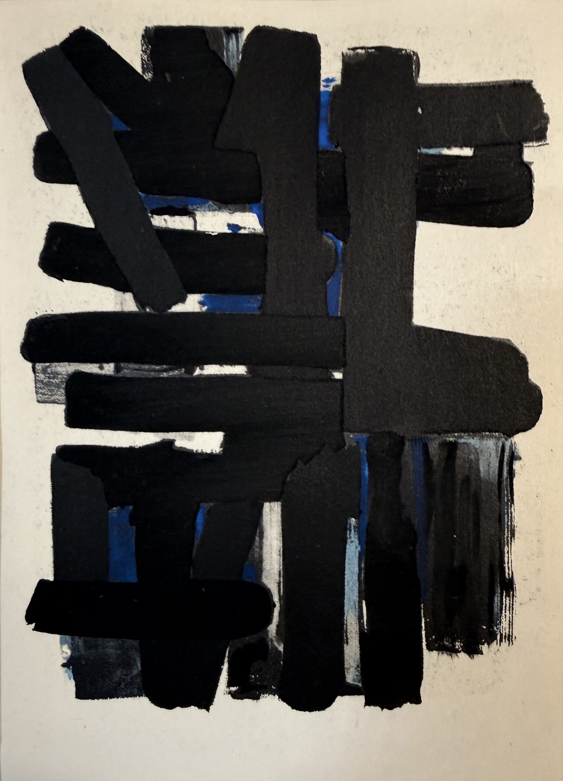 Soulages (After) - Gouaches et gravures, 1957 - Framed!