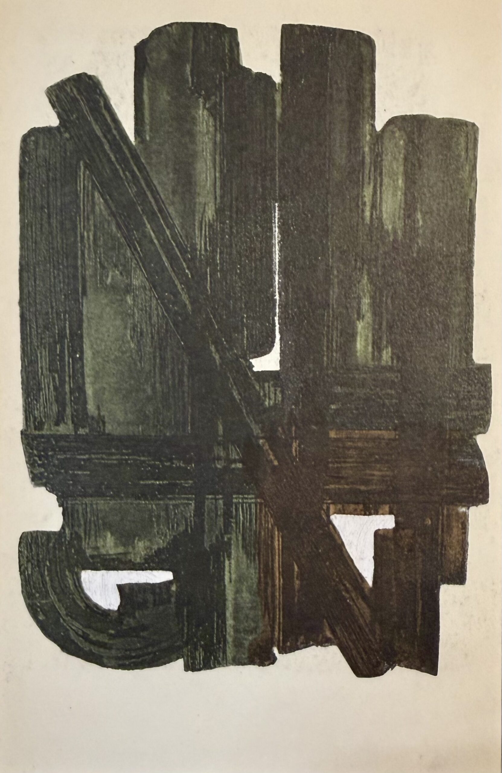 Soulages (After) - Gouaches et gravures (I), 1957 - Framed!